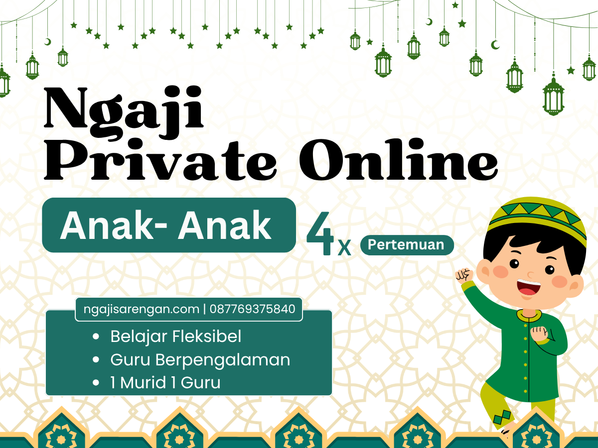Ngaji Private Online Anak – 4 Pertemuan - 4 Pertemuan